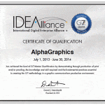 AlphaGraphics Seattle Achieves GRACoL® G7 Master Printer Qualification