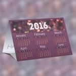 Calendar Printing Example - 2016