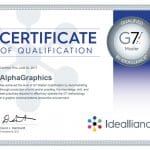 AlphaGraphics is a G7 Master Qualified Printer